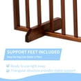 thumbnail image 4 of Zephypaws 24"H Free Standing Pet Gate for Dog Cat, Wooden Dog Gates for Doorway, Stairs, Foldable Pet Fence for the House, Expandable Dog Barrier, Indoor Use, 3 Panels Brown, 4 of 9