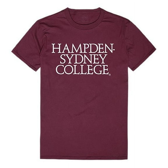 Hampden-Sydney College Men Institutional T-Shirt, Maroon White - 2XL