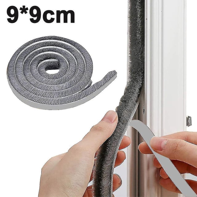 brillar Burlete con sello de cepillo para ventanas y puertas, fieltro autoadhesivo