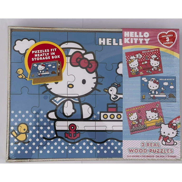 Pack of 3 Hello Kitty Puzzle - Wood Puzzle Collection ( With