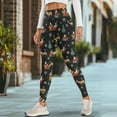 thumbnail image 4 of Renewold Santa Claus Sleigh Yoga Leggings for Women Yoga Pants with Pockets Athletic Tights Soft Basic Pants Casual Active Yoga Leggings for Workout Sports Disco Party, 3XL, 4 of 8