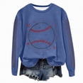 thumbnail image 4 of Godom Football Sweatshirts for Women Graphic Sweatshirt Long Sleeve Crewneck Pullover Tops Baseball Sweatshirt, 4 of 7