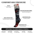 thumbnail image 2 of Pofeuu Red Black Ink Style Bald Eagle Print Compression Socks for Women & Men Circulation - Best Support for Nurses,Running,Athletic,Sports, 2 of 7