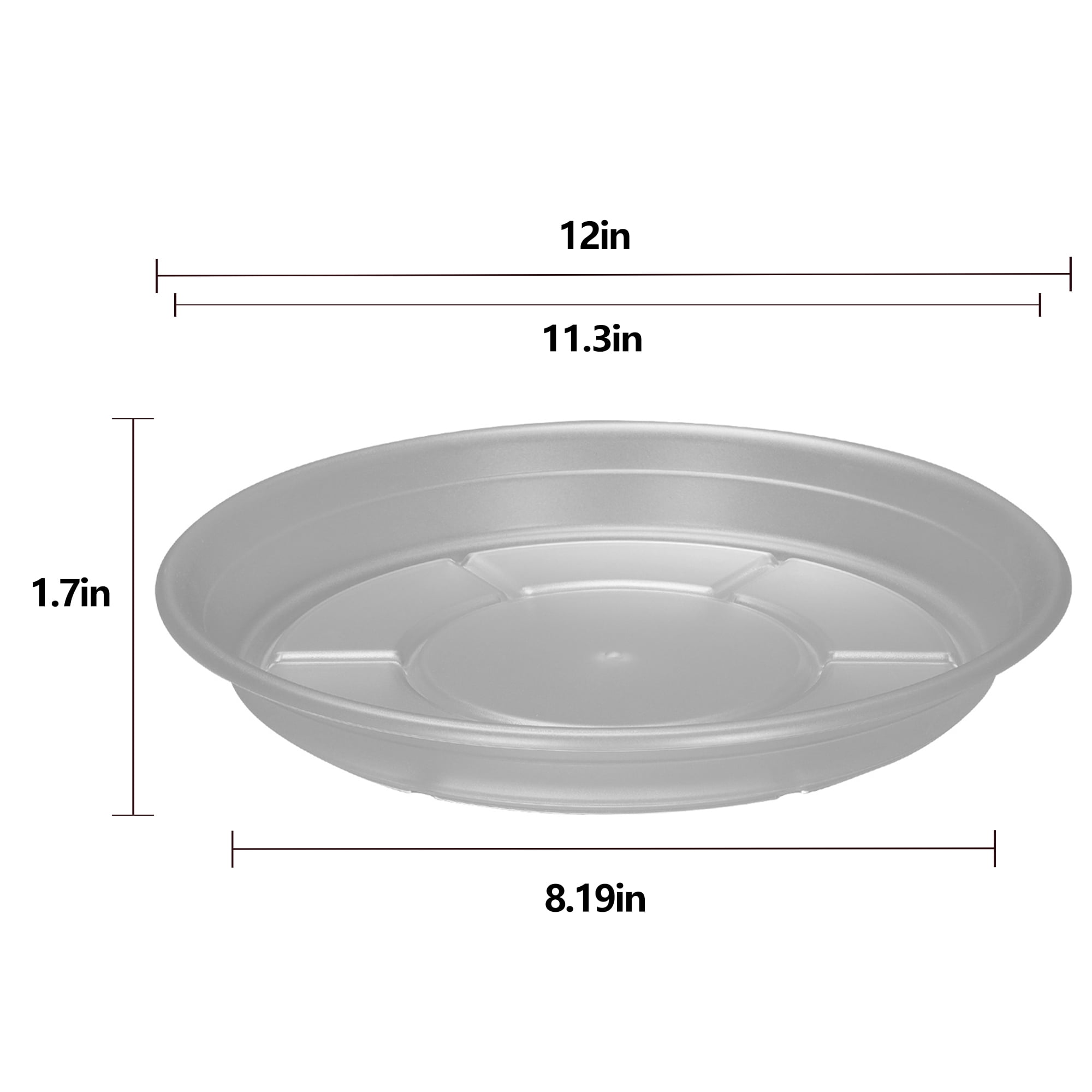 Better Homes & Gardens 12" Round Clear Recycled PET Saucer for Indoor Outdoor Garden