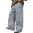 thumbnail image 1 of Boys Cargo Trousers Fully Elastic Waist Trousers Regular Fit Age 4 12 Years Clothes, 1 of 8