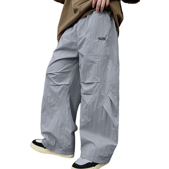 SUYOLL Children Boys Cargo Trousers Fully Elastic Waist Lightweight Breathable Trousers for Regular Fit Casual Daily Wear