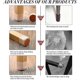 thumbnail image 3 of Protectores de patas de silla de silicona con fieltro para pisos de madera, 24 piezas, blanco, 12 piezas, 3 of 5