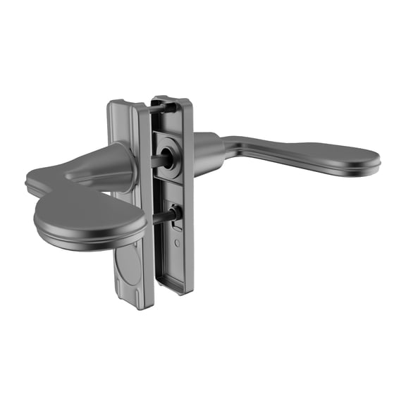 Brixwell 900-7323 Lever Latch Set Aluminum w/ Night Lock Inswing Reversib fits Door 5/8 To 1-3/8in Thick