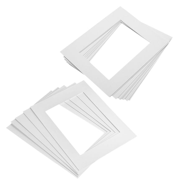 FELTECHELECTR 15Pcs White Pre-Cut Picture Frame Mat Backing Board for Photo Display and Artwork