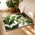 thumbnail image 7 of Tufted Bath Mat, Green Leaf Patterned Soft Absorbent Rugs with Non-Slip Rubber Backing for Front Door Bathroom Kitchen, 7 of 7