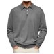 thumbnail image 1 of Blusa y camisa de manga larga con cuello vuelto para hombre, informal, de color liso, con botones, de terciopelo alemán, blusa de manga larga con cuello vuelto, camisa para hombre, tops de poliéster p, 1 of 5