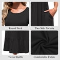 thumbnail image 5 of TARAINYA Summer Dresses for Women Casual Floral Dress Pocketed Flared Hem Midi Beach Sundress, 5 of 8