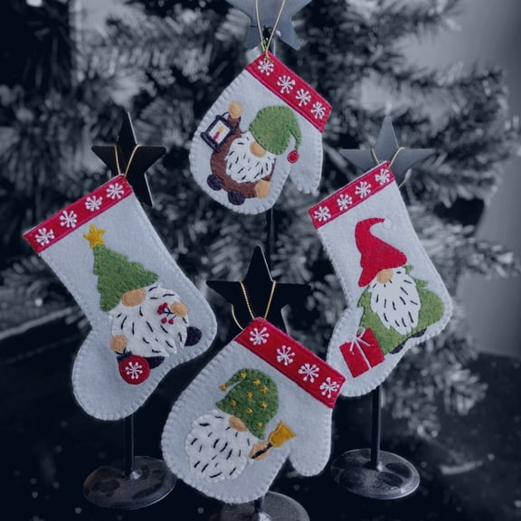 Gnome Christmas Ornaments Kit and Pattern | DIY Christmas Ornaments | Christmas Crafts | Christmas Gnomes Kits