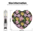 thumbnail image 3 of Uemuo Colorful Roses Print Compact Portable Pocket Makeup Mirror - Leather Cover, Elegant Travel Cosmetic Mirror for Purse, Pocket, and Handbag-Heart Shape, 3 of 9