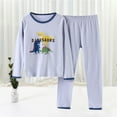 thumbnail image 2 of Kids Toddler Boys Shorts Set Casual Underwear Set Cotton Pajamas Long Sleeve Cotton Blend Large Home Wear Two Piece Clothes Set Summer Outfits,Size 8 Years 9 Years, 2 of 3