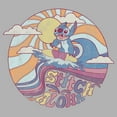 thumbnail image 2 of Boy's Lilo & Stitch Aloha Stitch Distressed Surf Circle Graphic Tee Athletic Heather Medium, 2 of 5