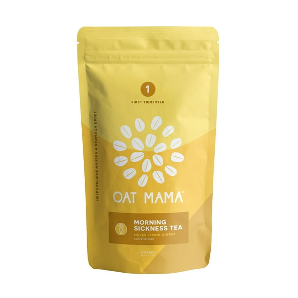 Oat Mama Morning Sickness Tea Meyer Lemon Ginger Flavor for Nausea