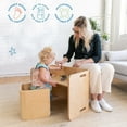 thumbnail image 5 of ECR4Kids Premium Bentwood Multipurpose Table and Chair Set, Natural, 3-Piece, 5 of 9