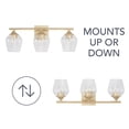 thumbnail image 5 of AA1009SF-Austin Allen-Reece - 3 Light Bath Vanity In Transitional Style-8.75 Inches Tall and 24 Inches Wide-Soft Gold Finish, 5 of 7