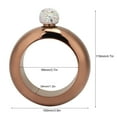 thumbnail image 5 of Bracelet Bangle Flask, Stainless Steel Alcohol Hip Flask, Bracelet Wrist Hip Flask Super-sealable For Party Pub Bronze, 5 of 8