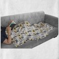 thumbnail image 6 of Lion Soft Flannel Fleece Blanket, Humurous Nerdy Animal Drawings a Creative Whimsical and Repetitive Background Layout, Cozy Plush for Indoor and Outdoor Use, 50" x 60", Multicolor, by Ambesonne, 6 of 6