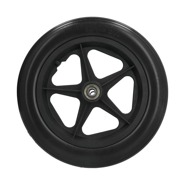 Herramientas de hardware de poliuretano resistente a la abrasión para rueda trasera de silla de ruedas con orificio de rodamiento de 12 mm