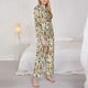 thumbnail image 3 of Balery Wine 1 Conjunto de Pijama con Estampado para Mujer, Conjunto de Dos Piezas con Manga Larga, Ropa de Dormir Suave con Bolsillos, Pijamas Cómodos-Small, 3 of 7