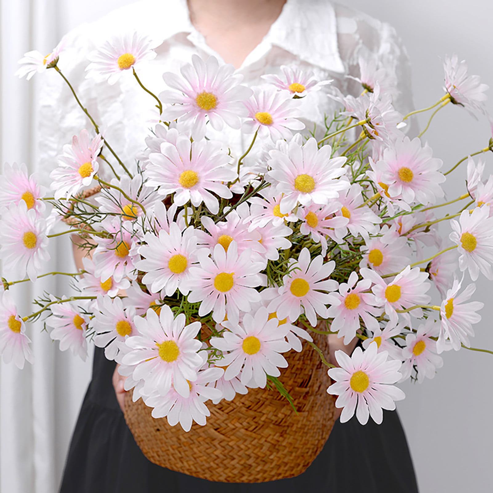 Artificial Fake Flowers Daisies Bouquets For - Temu