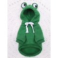 thumbnail image 2 of 1pc Stylish Green Pet Frog Hoodie For Sports, 2 of 5