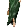 thumbnail image 4 of DYMADE Women Plus Size Casual Holiday Long Sleeve Lapel Long Dress, 4 of 4