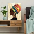 thumbnail image 5 of African Woman Portrait Decorative Painting/Canvas Art， Suitable for Living Room， Bedroom， Office， Dining Room， Study Room， Hallway， Apartment， Hotel， Cafe， Bar Decoration., 5 of 8