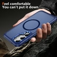 thumbnail image 6 of Designed for Magnetic Samsung Galaxy S25+ Case,[Compatible with MagSafe] [Military Grade Drop Protection] Slim Hybrid Translucent Matte Shockproof with Anti-Fingerprint Phone Case,Darkblue, 6 of 9