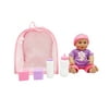 My Sweet Love Toys 10.5IN Backpack Baby with Accessories Purple Outfit (African American)
