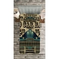 thumbnail image 3 of Ambesonne Cars Quilted Bedspread Set 2 Pcs, Traditional Old Race Car, Twin Size, Sand Brown Black Blue, 3 of 3