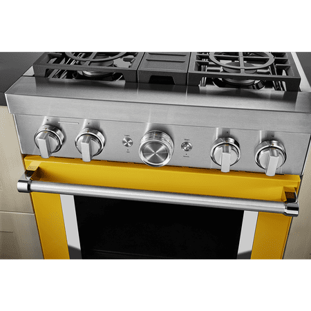 KitchenAid - Commercial-Style 4.1 Cu. Ft. Slide-In Gas True Convection Range with Self-Cleaning - Yellow pepper