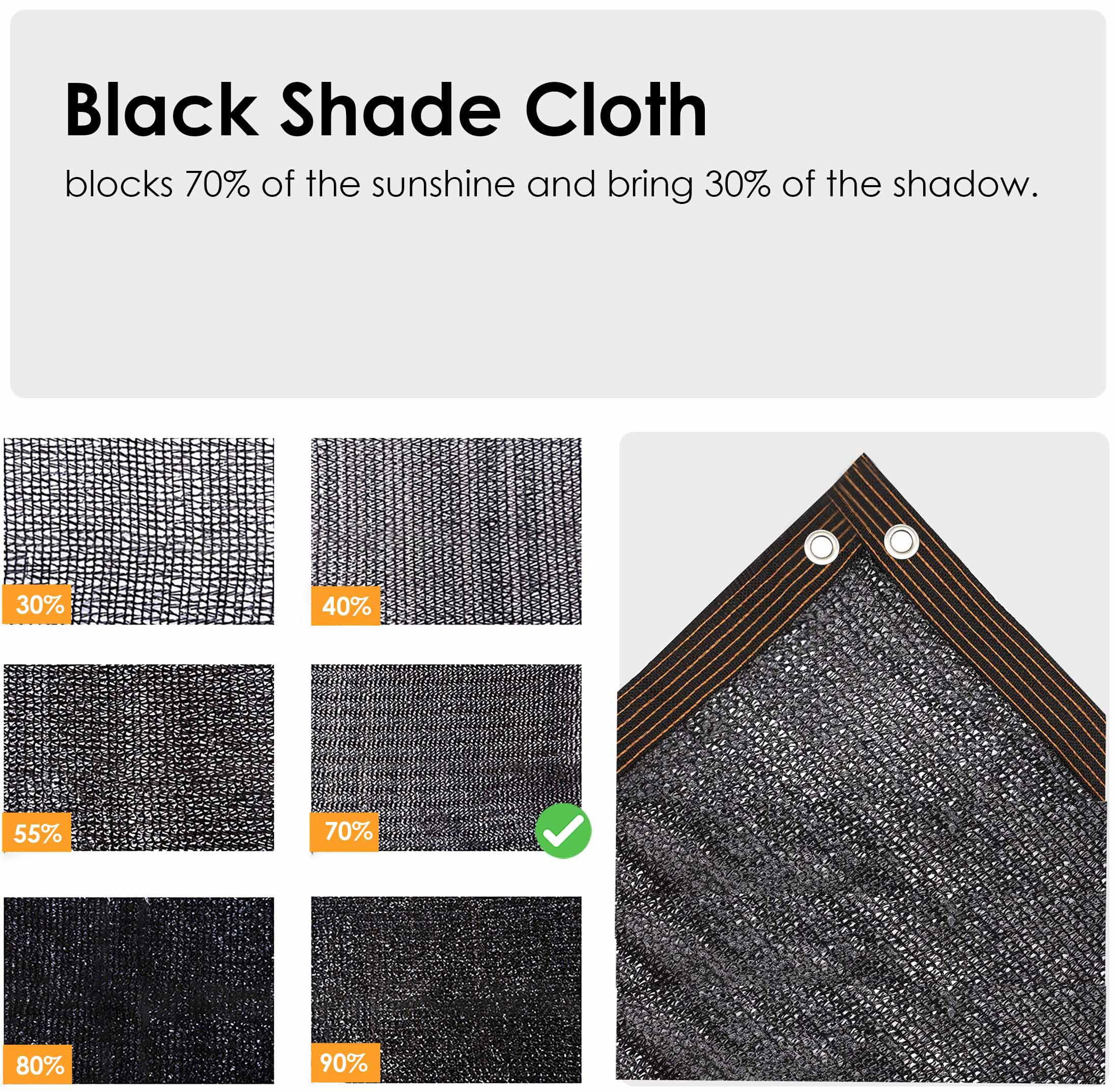 TOPCHANCES 70% Garden Shade Cloth, HDPE Mesh Tarp with Upgraded Grommets, UV-Resistant Outdoor Sun Shades for Greenhouse, Garden, Patio Plants, Pergola