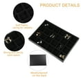 thumbnail image 4 of 24 Grid Jewelry Tray Stackable Tray Showcase for Rings Earrings Necklace Bracelet Pendants Black, 4 of 8