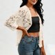 thumbnail image 5 of TaTaai Ladies Summer Cardigan Long Sleeve Open Front Loose Fit Lightweight Mesh Top Casual Cover Up Beach Blouse Gift, 5 of 8