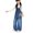 Blue, variant on Ruyang Teen Girls Denim Overalls Vintage Bow Decor Adjustable Suspender Strap Straight Jean Jumpsuit Kids Fashion Back to School Bottoms