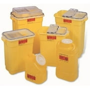 Becton Dickinson Chemotherapy Sharps Container 1-Piece 10.5 L X 7.55 W X 11.93 H Inch 3 Gallon Yellow Base, Model 305076