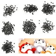 thumbnail image 3 of Yokua 100Pcs Glass Eyes 4mm Needle Felting Black Beans Puppet for Doll Craft, 3 of 17