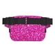 thumbnail image 3 of Balery Rose Red Glitter Mochila Cinturón para Mujeres y Hombres, Bolsa de Cintura Impermeable de Doble Capa con Correa, 3 of 9