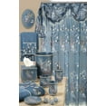 thumbnail image 4 of Zahari Home 13pc Capri Bathroom Sheer Shower Curtain Sets Bathroom Shower Curtain & 12 Shower Bathroom Hooks Modern Classic Luxury Contemporary Decor Blue Shower Curtain Stylish Bath Sets, 4 of 4