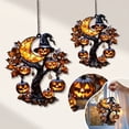 thumbnail image 3 of Pumpkin Tree Acrylic Suncatcher | Stained Glass Effect Window/Car Ornament, Indoor/Outdoor Decor C, 3 of 7
