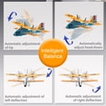 thumbnail image 6 of Bruce&Shark RC Plane, Remote Control Airplane Toy, 2.4GHZ RC Airplane RC Glider with Lights, KF801 Remote Control Airplanes Foam RC Fighter Airlane Jet for Adults Kids, 6 of 19