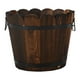 thumbnail image 1 of Maceta de madera con forma de cubo para flores, multifuncional, rústica, para amantes de jardinería., 1 of 9