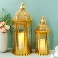 thumbnail image 5 of Set of 2 Decorative Candle Lantern 22"&17" H Outdoor Candle Lanterns Vintage Metal Candle Holder for Garden Living Room Indoor, 5 of 6