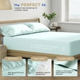 thumbnail image 6 of THREAD SPREAD 400 Thread Count King Cotton Sheets - 4 PC King Size Bed Sheet Set Cotton (Sea Foam), Soft, Cooling, Hotel-Quality 16" Deep Pocket Sateen Bedsheet for Hot Sleepers (Fits 18" Mattress), 6 of 9