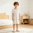 thumbnail image 7 of IFNWSV Girls Short Sleeve Summer Sleepwear Dresses Crew Neck A Line Cotton Nightgown Lightweight Pajama Dress Multicolor 12-13 Years, 7 of 7
