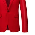 thumbnail image 4 of ZCFZJW Mens Blazers Slim Fit Business Casual Men Suit Sport Coat One Button Single Breasted Travel Blazer Lightweight Suit Jacket for Wedding Formal Red S, 4 of 4